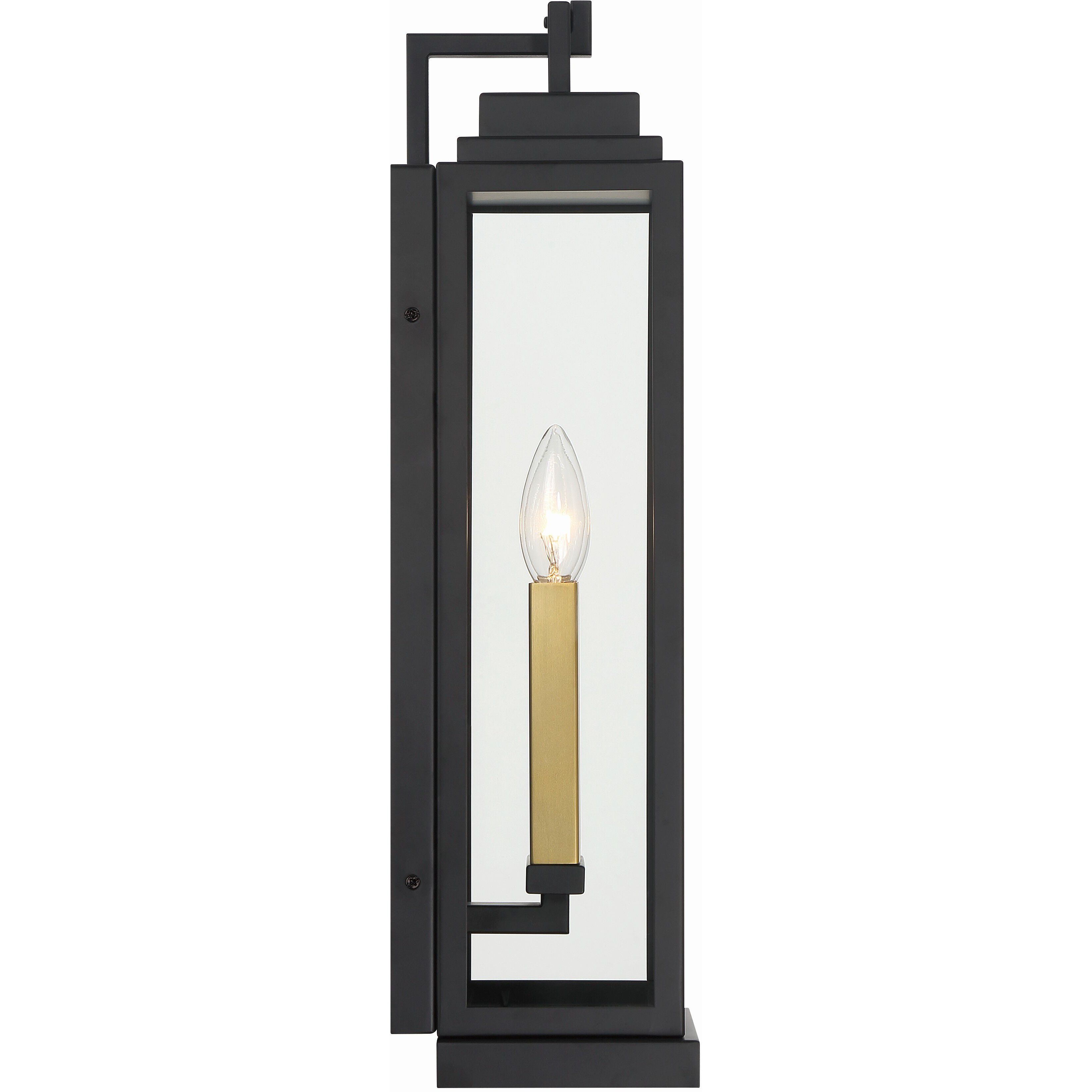 Aspen 2 Light 19 inch Matte Black Outdoor Sconce
