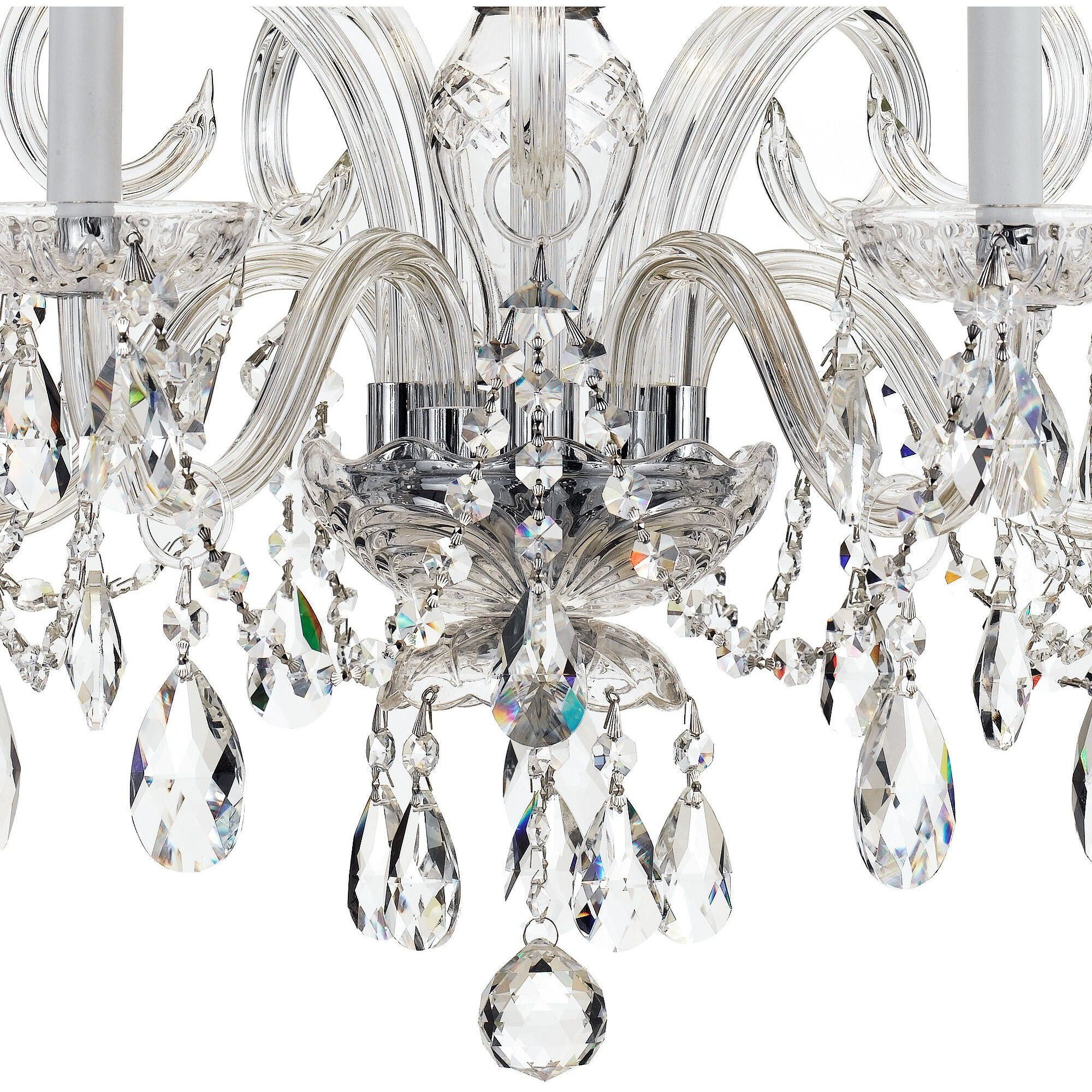 Traditional Crystal 5 Light 22 inch Polished Chrome Chandelier Ceiling Light in Clear Spectra