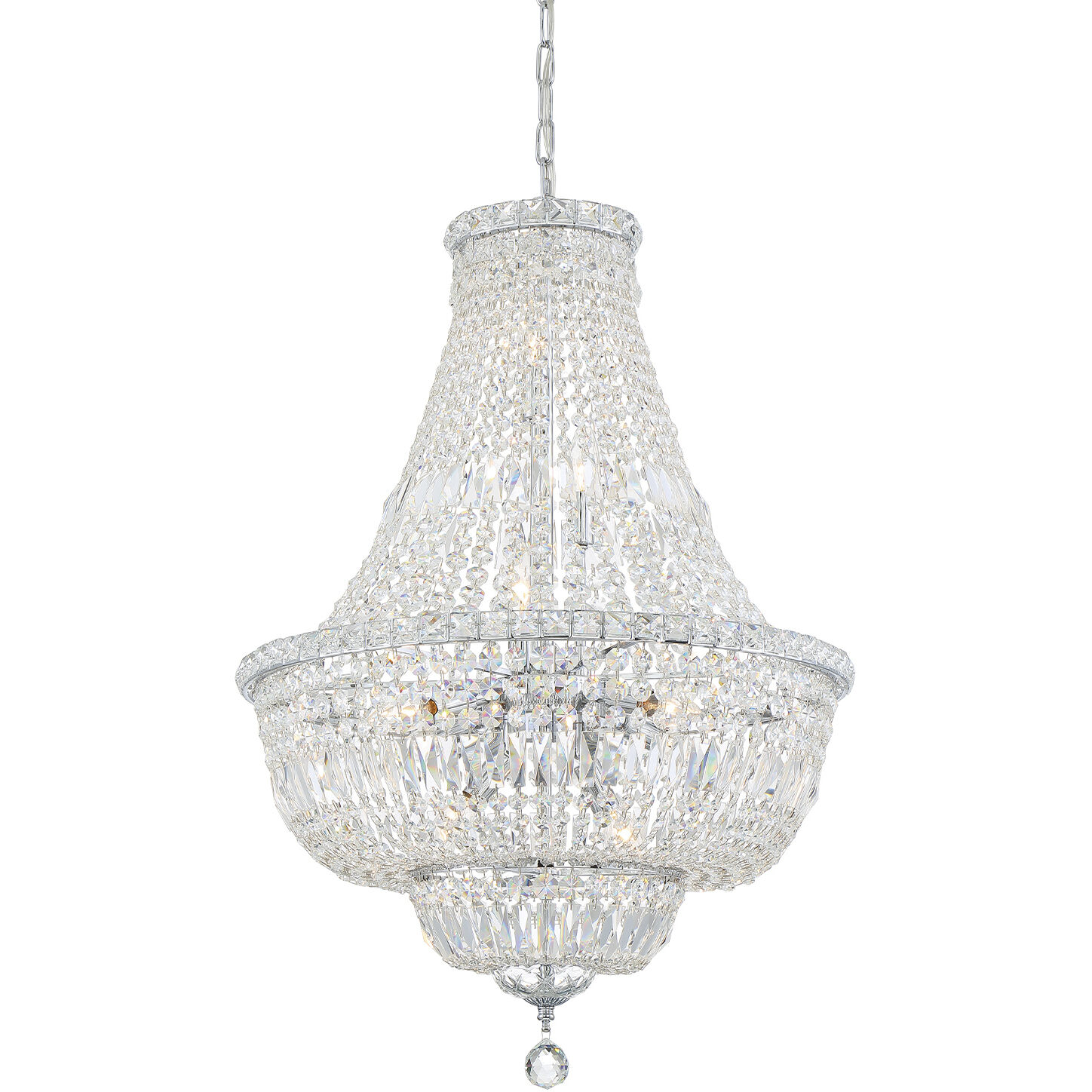 Roslyn 9 Light 22 inch Polished Chrome Chandelier Ceiling Light