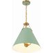 Xavier Pendant Ceiling Light in Vibrant Gold and Green