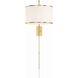 Mallory 50.5 inch 60.00 watt Soft Brass Task Sconce Wall Light