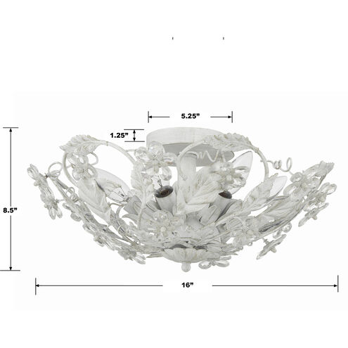 Paris Market 6 Light 16 inch Antique White Semi Flush Ceiling Light