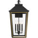 Hawkins Wall Sconce Wall Light in Matte Black and Textured Gold