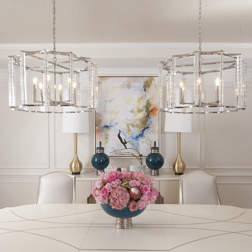 Carson 6 Light 28 inch Polished Nickel Chandelier Ceiling Light