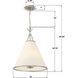 Broche 4 Light 18 inch Antique Silver Pendant Ceiling Light