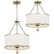 Broche 3 Light 14 inch Antique Silver Semi Flush Ceiling Light
