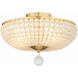 Bella 4 Light 18 inch Antique Gold Semi Flush Ceiling Light