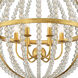 Roxy 6 Light 22 inch Antique Gold Chandelier Ceiling Light