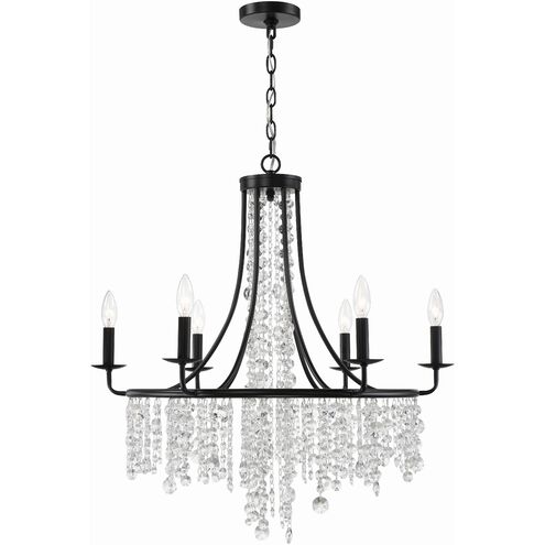 Gabrielle 6 Light 28 inch Matte Black Chandelier Ceiling Light