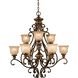 Norwalk 9 Light 34 inch Bronze Umber Chandelier Ceiling Light