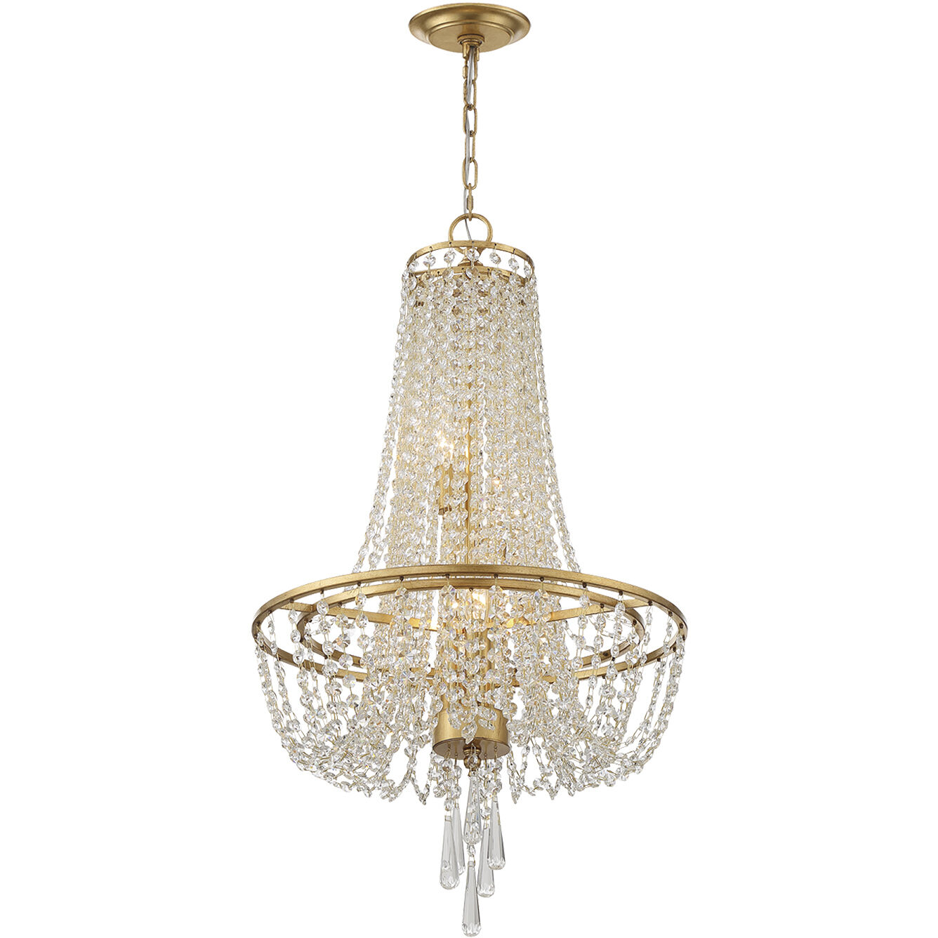Arcadia 4 Light 18 inch Antique Gold Chandelier Ceiling Light