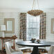 Broche 6 Light 24.5 inch Antique Gold Chandelier Ceiling Light