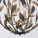 Broche 4 Light 16 inch English Bronze and Antique Gold Mini Chandelier Ceiling Light