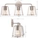 Fulton Bath Vanity Light Wall Light in Polished Nickel, Clear