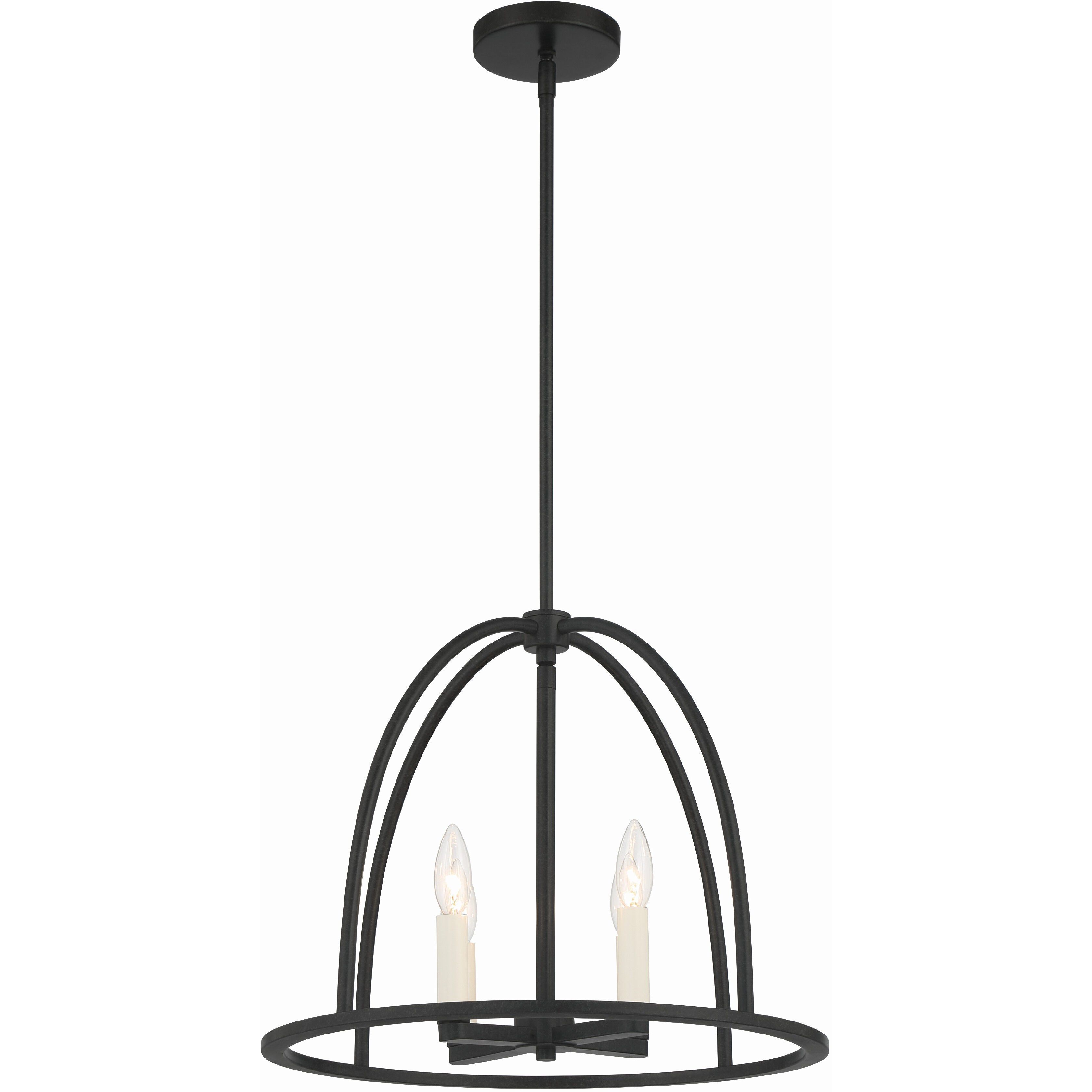 Abbott 4 Light 18.25 inch Black Lantern Chandelier Ceiling Light