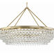 Calypso 8 Light 40 inch Vibrant Gold Chandelier Ceiling Light