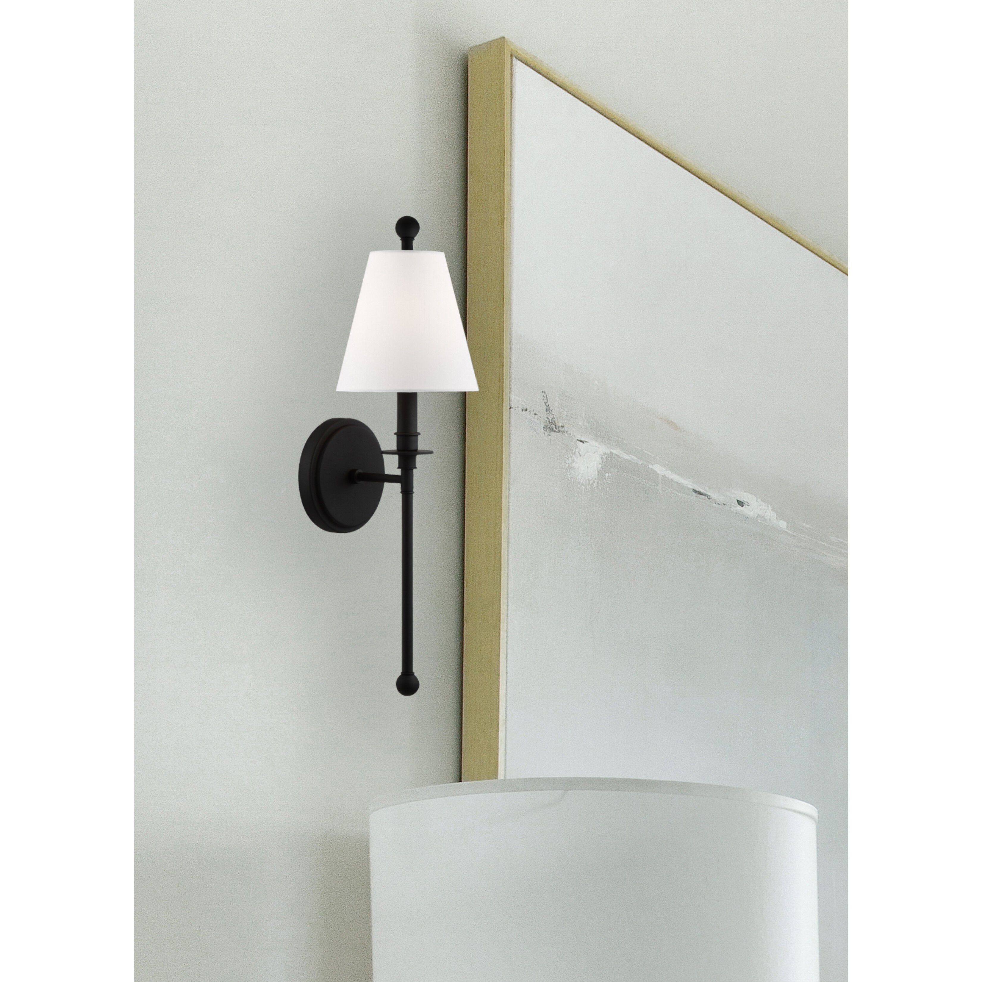 Riverdale Bath Sconce Wall Light in Black Forged