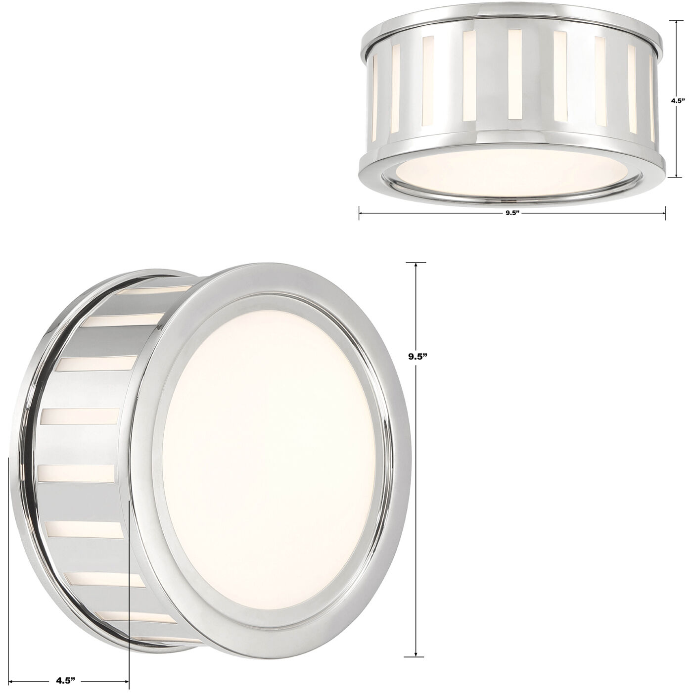 Kendal Bath Wall Light in Polished Nickel