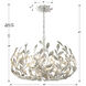 Broche 6 Light 27 inch Antique Silver Chandelier Ceiling Light