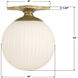 Orly 1 Light 10 inch Aged Brass Semi Flush Ceiling Light