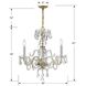 Traditional Crystal 3 Light 16 inch Polished Brass Mini Chandelier Ceiling Light in Clear Spectra