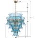 Abigail 21 Light 30 inch Aged Brass Chandelier Ceiling Light in Blue