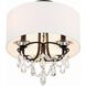 Othello 3 Light 14 inch Matte Black Semi Flush Ceiling Light