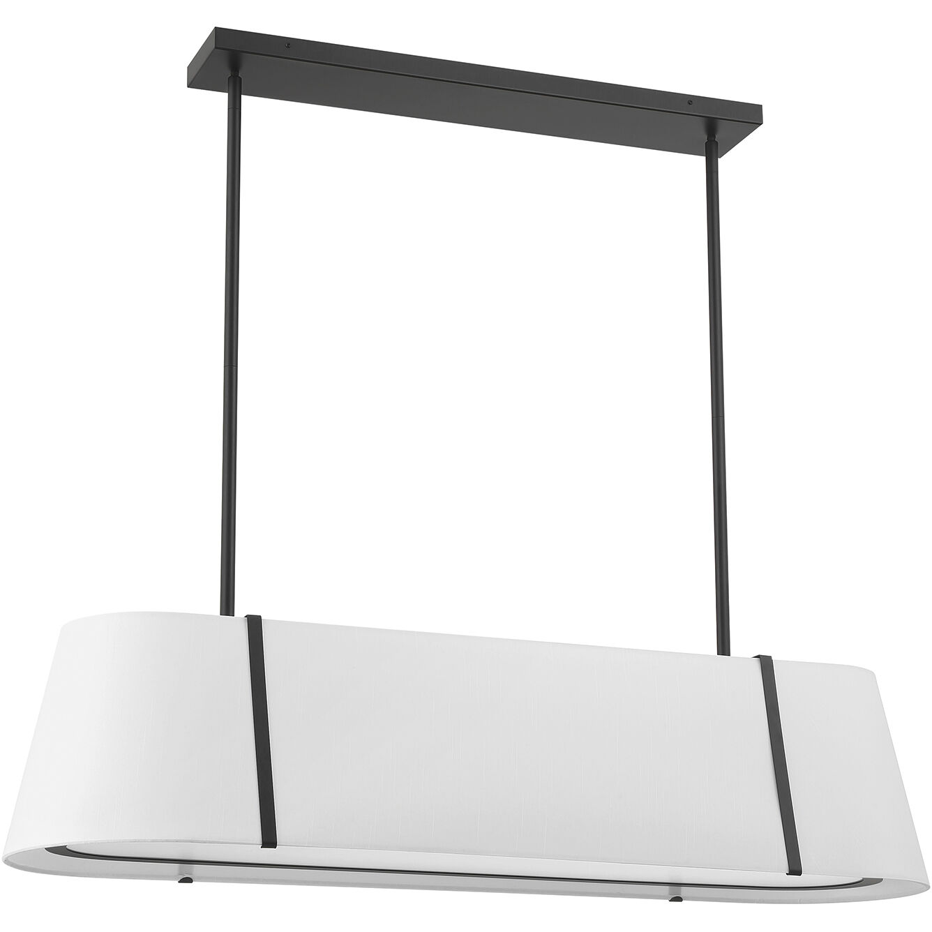 Fulton 4 Light 41.75 inch Black Linear Chandelier Ceiling Light
