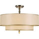 Luxo 5 Light 26 inch Antique Brass Semi Flush Ceiling Light