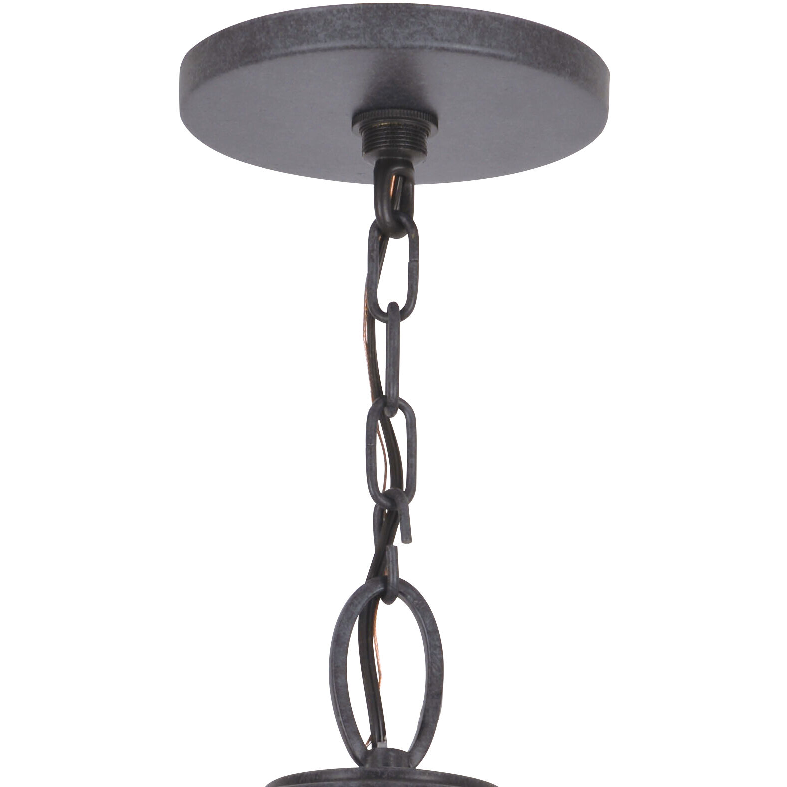 Glacier 3 Light 14 inch Black Charcoal Outdoor Pendant in White