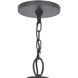 Glacier 3 Light 14 inch Black Charcoal Outdoor Pendant in White