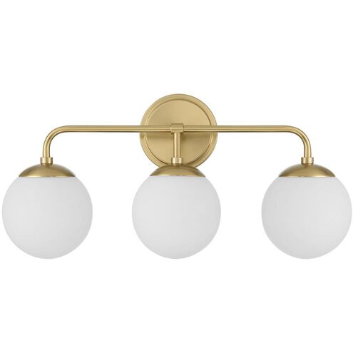 Maverick 3 Light 23 inch Vibrant Gold Bath Vanity Light Wall Light