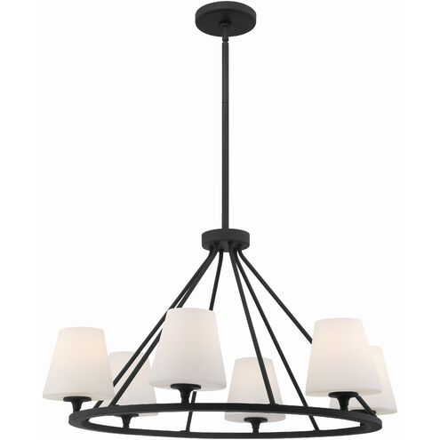 Keenan 6 Light 31.25 inch Black Forged Chandelier Ceiling Light