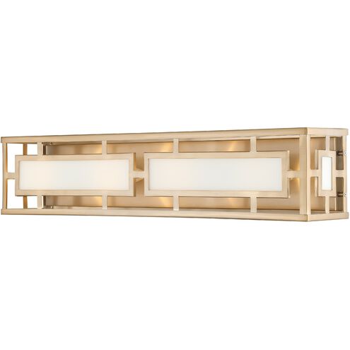 Hillcrest 4 Light 28 inch Vibrant Gold Bathroom Vanity Wall Light