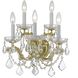 Maria Theresa Sconce Wall Light in Clear Hand Cut, Gold