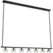Aragon 7 Light 56 inch Matte Black Linear Chandelier Ceiling Light