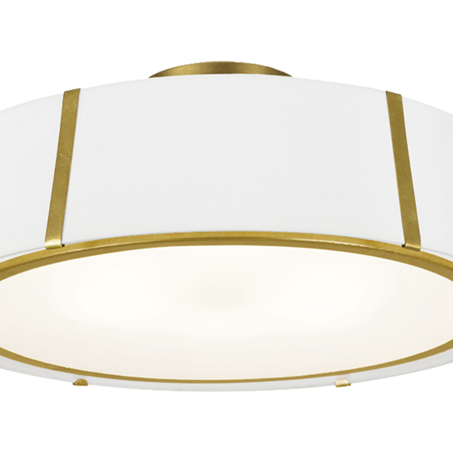 Fulton 3 Light 18 inch Antique Gold Semi Flush Ceiling Light