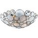 Palla 3 Light 16 inch Antique Silver Flush Ceiling Light