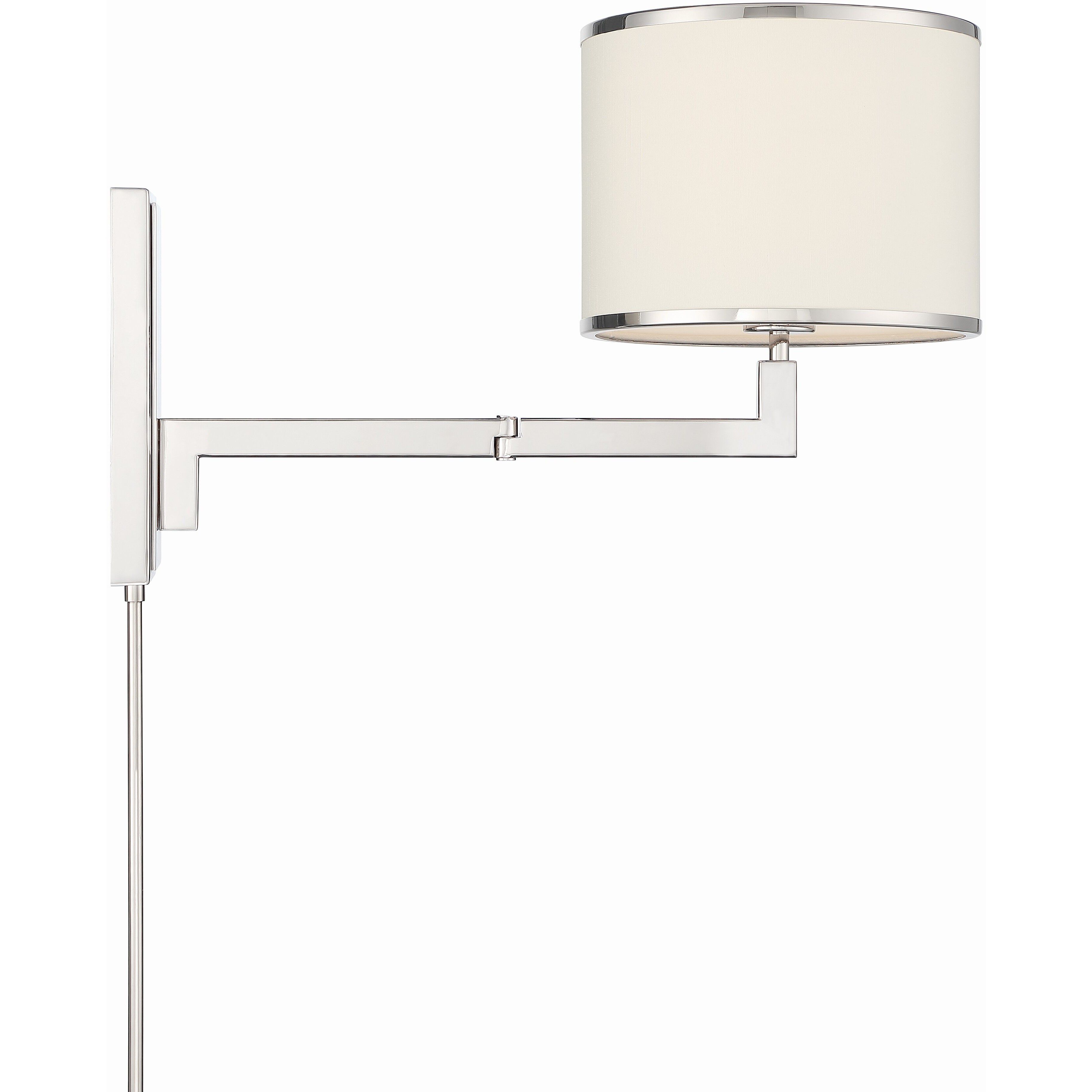 Madison 21.25 inch 60.00 watt Polished Nickel Task Sconce Wall Light