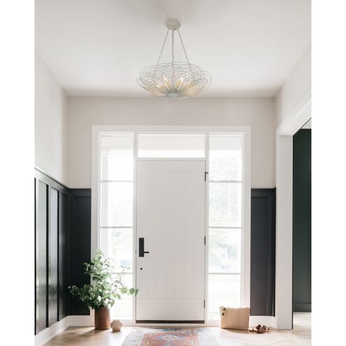 Doral 6 Light 24 inch Matte White Chandelier Ceiling Light