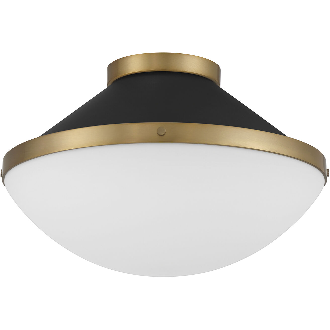 Xander 2 Light 16.25 inch Vibrant Gold Flush Ceiling Light in Vibrant Gold and Matte Black