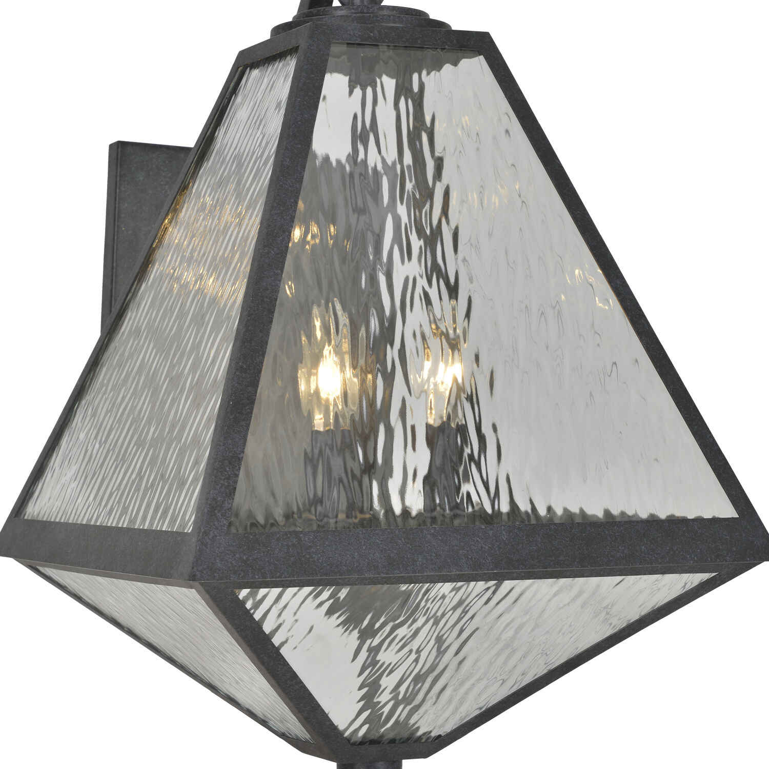 Glacier 3 Light 21 inch Black Charcoal Outdoor Sconce in Water