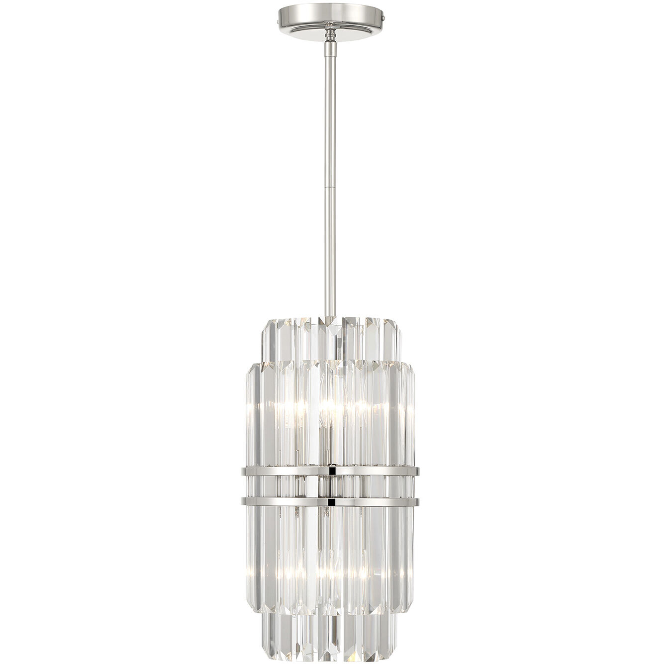 Hayes 4 Light 8 inch Polished Nickel Mini Pendant Ceiling Light