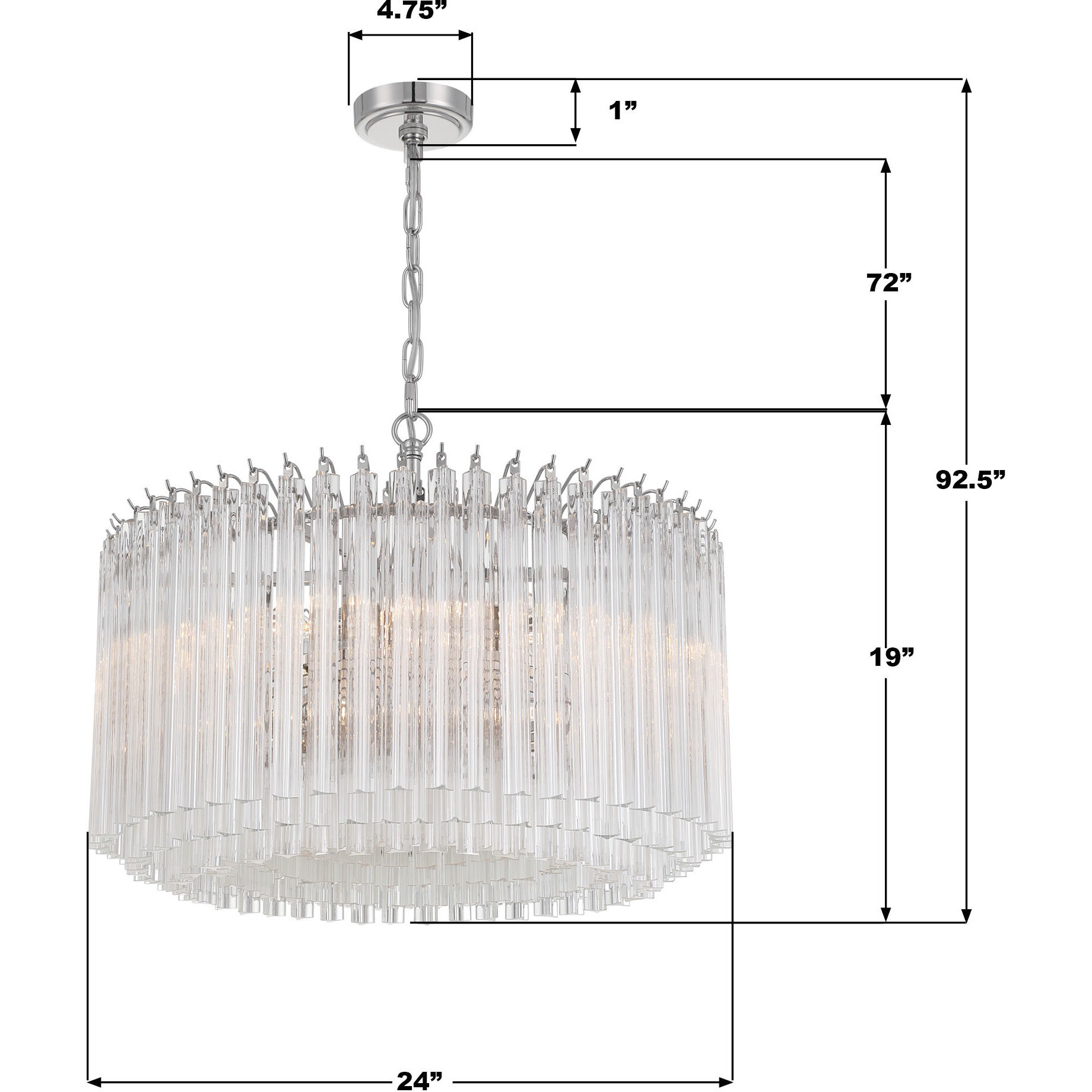 Lofton 7 Light 24 inch Polished Nickel Chandelier Ceiling Light