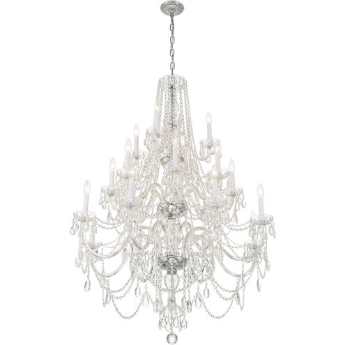 Traditional Crystal 20 Light 38 inch Polished Chrome Chandelier Ceiling Light