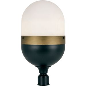 Capsule 3 Light 23.25 inch Matte Black/Textured Gold Outdoor Post, Brian Patrick Flynn