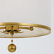 Broche 3 Light 14 inch Antique Gold Mini Chandelier Ceiling Light