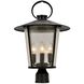 Andover 4 Light 20.5 inch Matte Black Post in Seeded