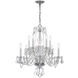 Traditional Crystal 10 Light 23 inch Polished Chrome Chandelier Ceiling Light in Clear Hand Cut
