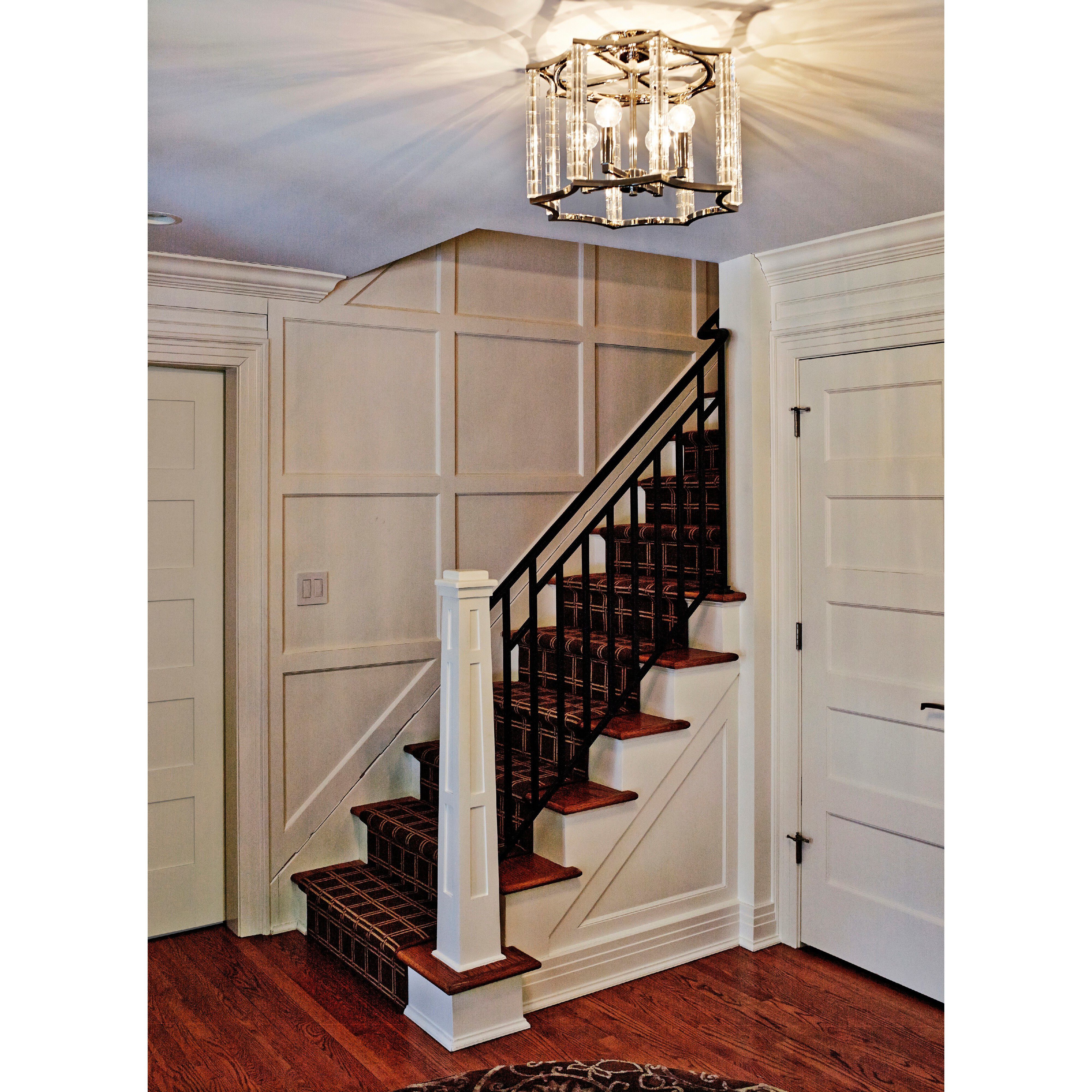 Carson 4 Light 16 inch Polished Nickel Mini Chandelier Ceiling Light